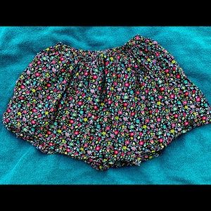 A colorful floral skirt